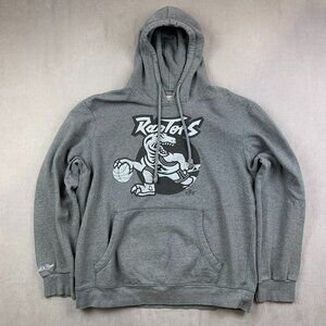 Mitchell & Ness Toronto Raptors Mens Sweater XL Gray Hoodie Pullover Basketball